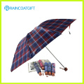 Parapluie coupe-vent 3 de fermeture automatique imperméable d&#39;ouverture en aluminium promotionnel avec la poche